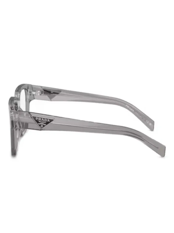 Prada Eyewear スクエアメガネフレーム | グレー | FARFETCH JP
