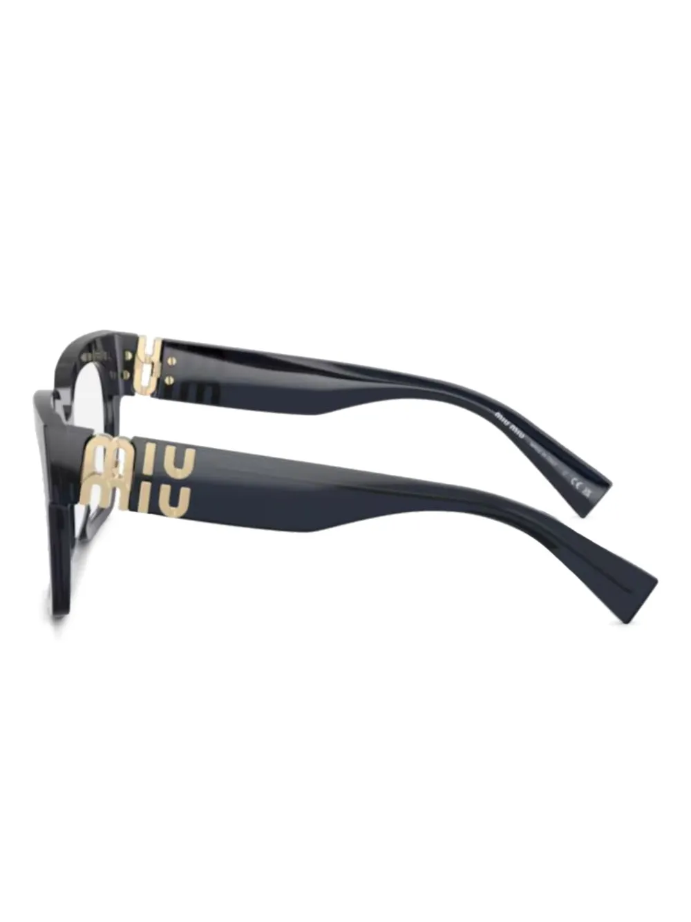 Miu Eyewear Bril met vierkant montuur Zwart