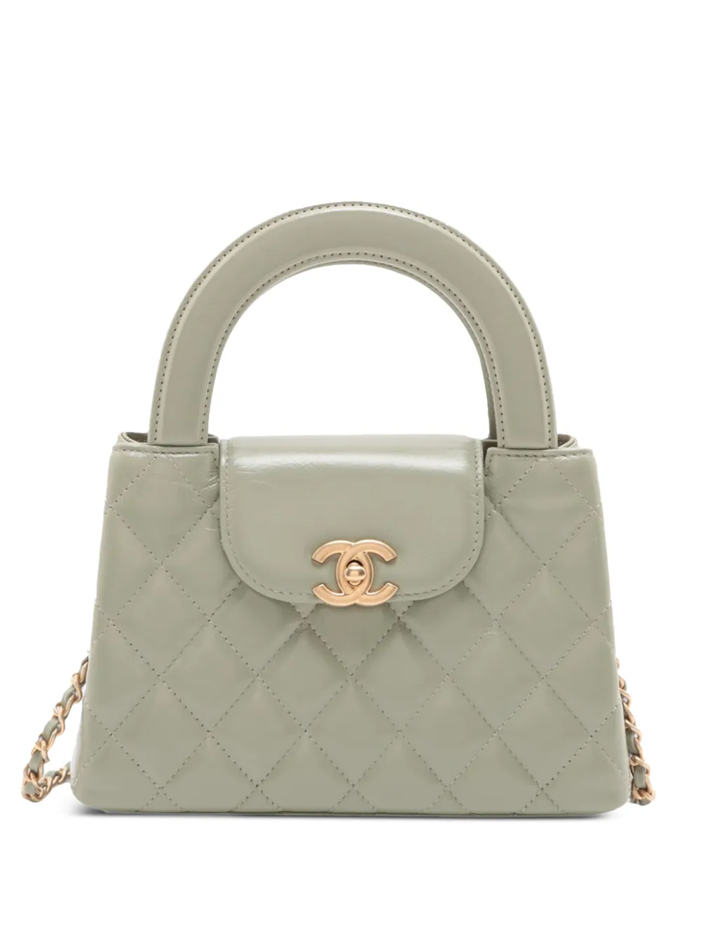 CHANEL Pre-Owned 2021-2025 ナノ シャイニー エイジドカーフ ケリー ショッパーバッグ サッチェルバッグ - CHANEL Pre-Owned 2021-2025 ナノ シャイニー エイジドカーフ ケリー ショッパーバッグ サッチェルバッグ -