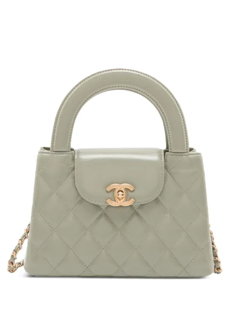 CHANEL Pre-Owned 2021-2025 Nano Shiny Aged Calfskin Kelly Shopper Bag satchel