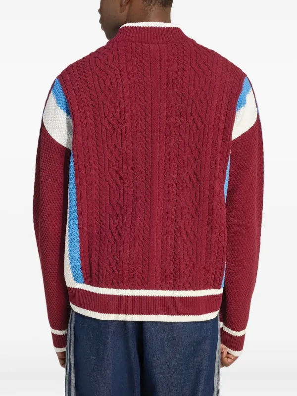 Adidas Retro Remix zip-up Cardigan | Red | FARFETCH