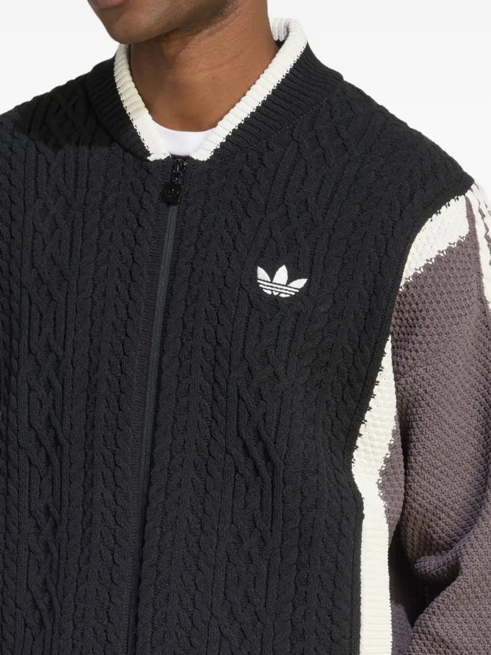 Adidas Retro Remix zip-up Cardigan | Black | FARFETCH