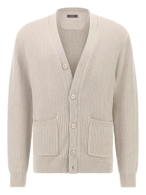 Boggi Milano ribstrikket cardigan med knapper