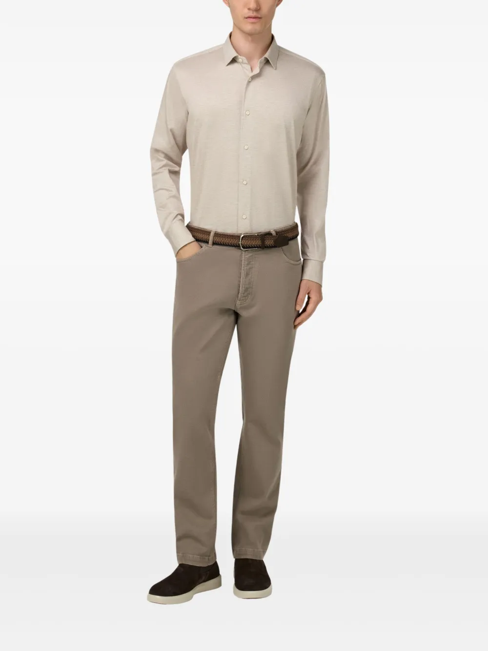 Boggi Milano chemise en coton à col pointu | Image 2