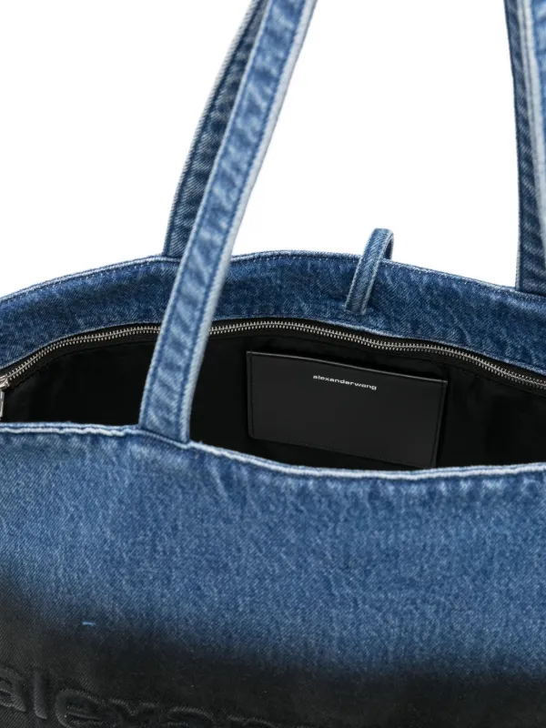 Alexander Wang Denim Punch Large Tote | Black | FARFETCH