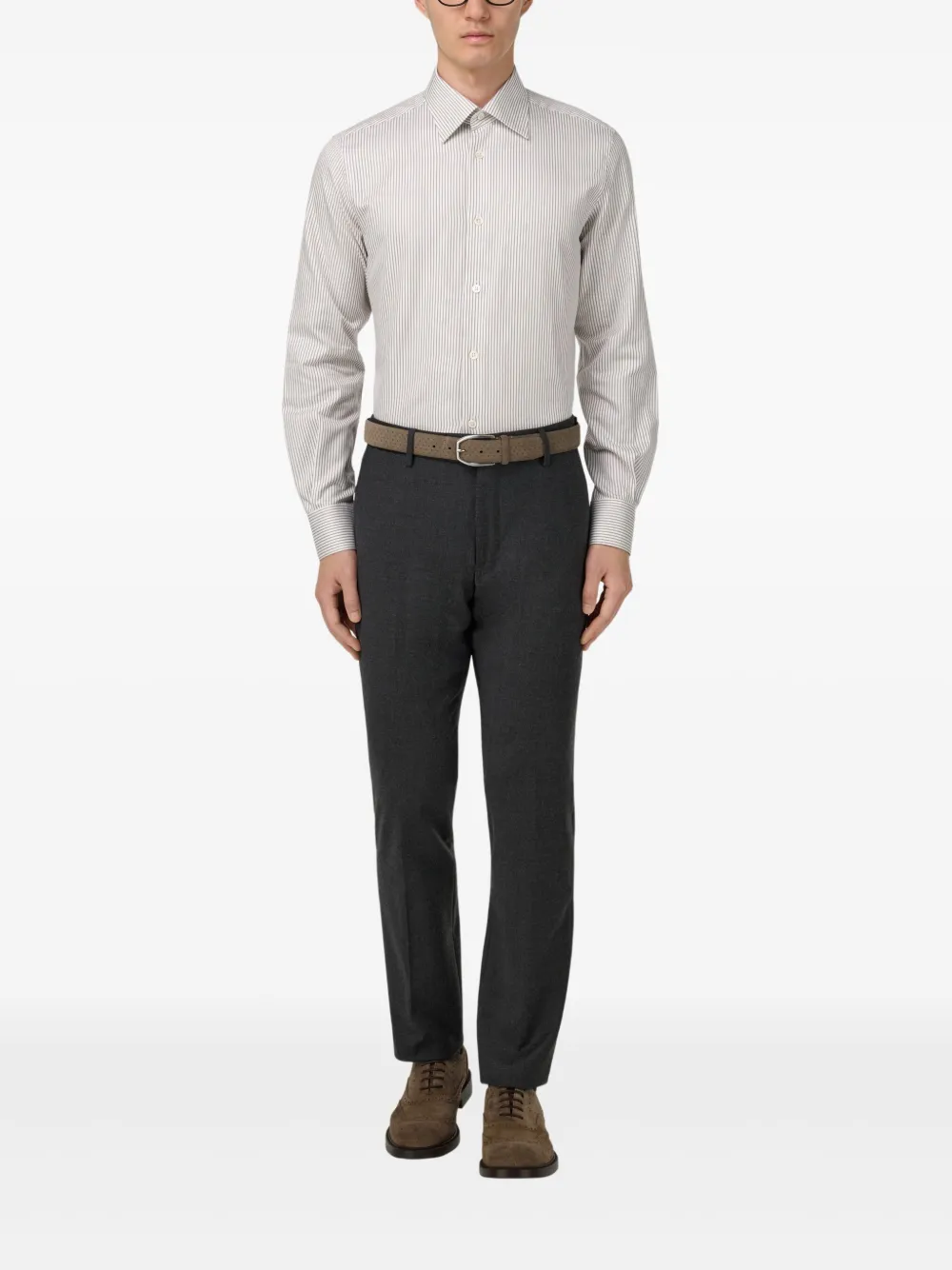 Boggi Milano camisa de algodón con rayas estampadas | Image 2