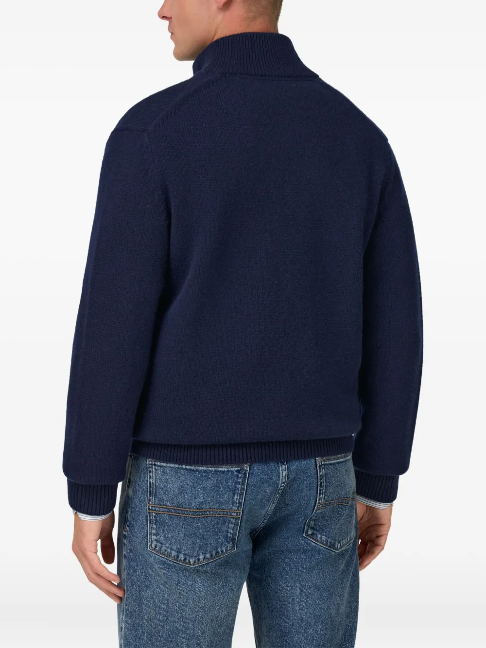 Boggi Milano Vest met rits Blauw