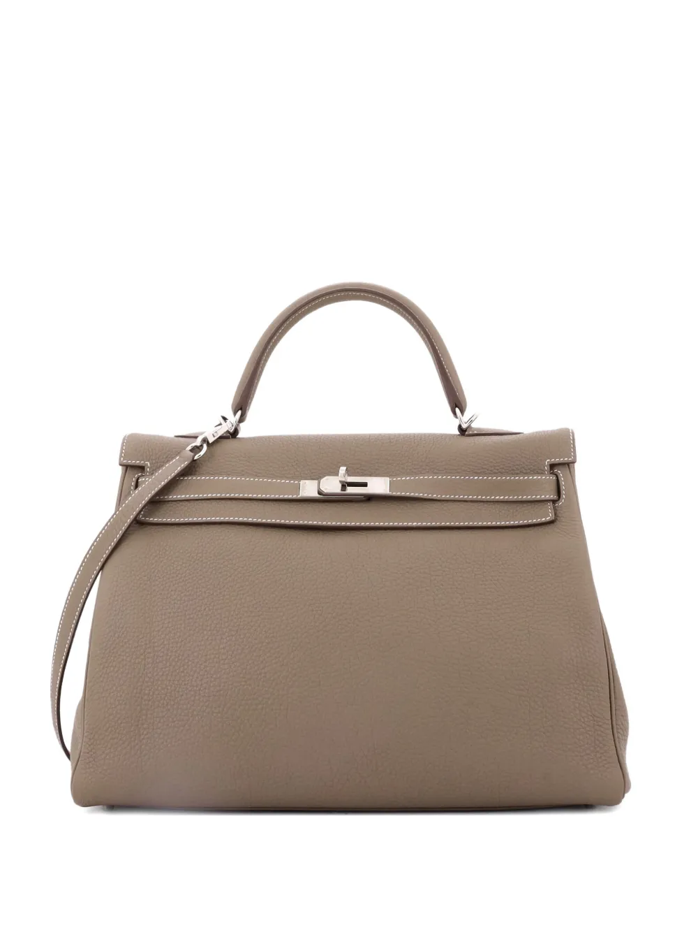 Hermès Pre-Owned Kelly Handbag Grey Togo with Palladium Hardware 35 satchel | Neutrals | Image 1