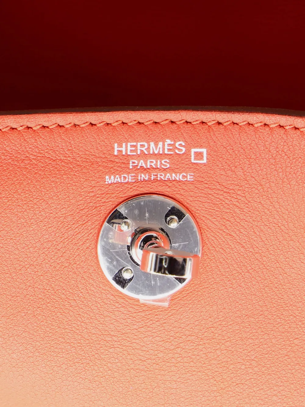 HERMES Pre-owned Bicolor Touch Lindy Bag Swift With Matte Alligator Mini Crossbody Bag In Orange