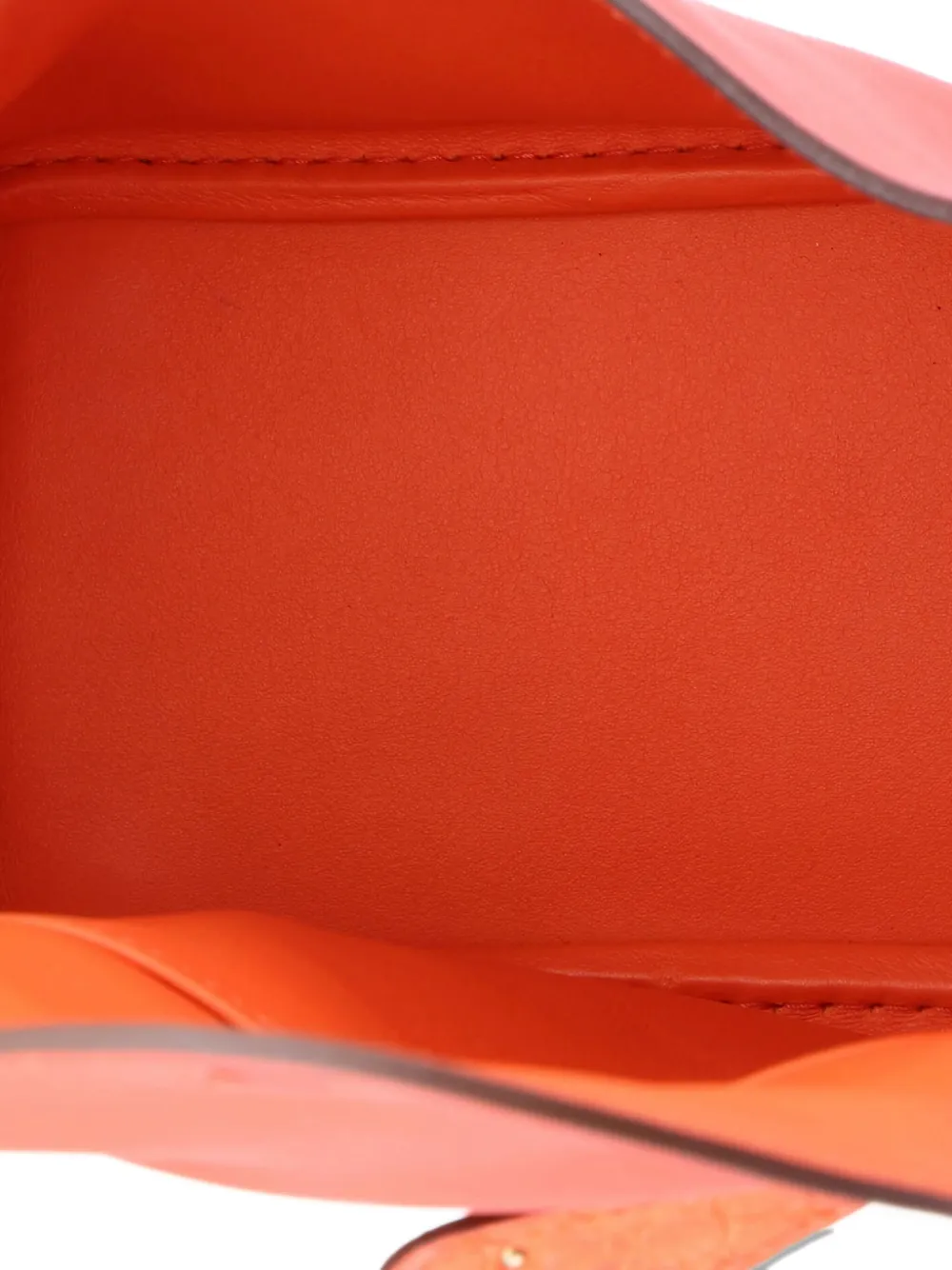 HERMES Pre-owned Bicolor Touch Lindy Bag Swift With Matte Alligator Mini Crossbody Bag In Orange