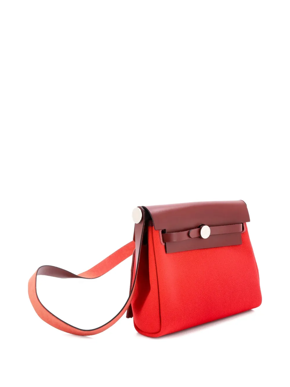 Pre-owned Hermes Herbag Zip Toile And Leather 20 Shoulder Bag