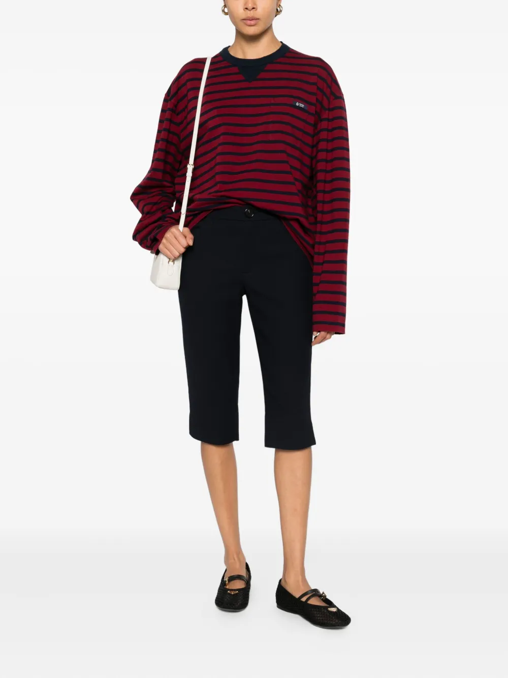  Prada Striped Pocket T-shirt - Red 