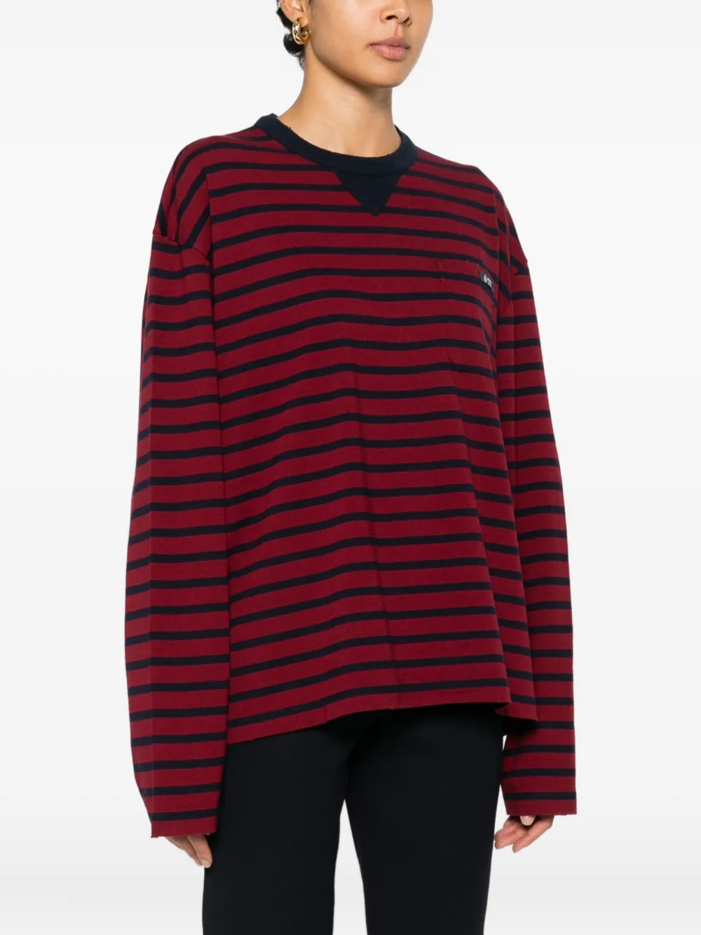  Prada Striped Pocket T-shirt - Red 