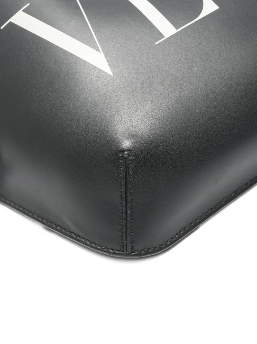 Pre-owned Valentino Garavani 2018-2025 Logo Leather Belt Bag In Black