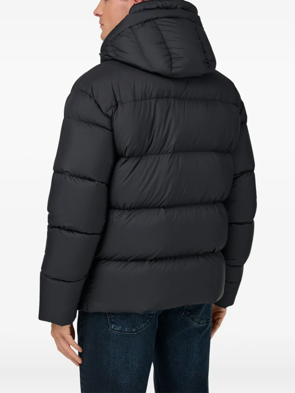 Boggi Milano Goose gewatteerd bomberjack Zwart