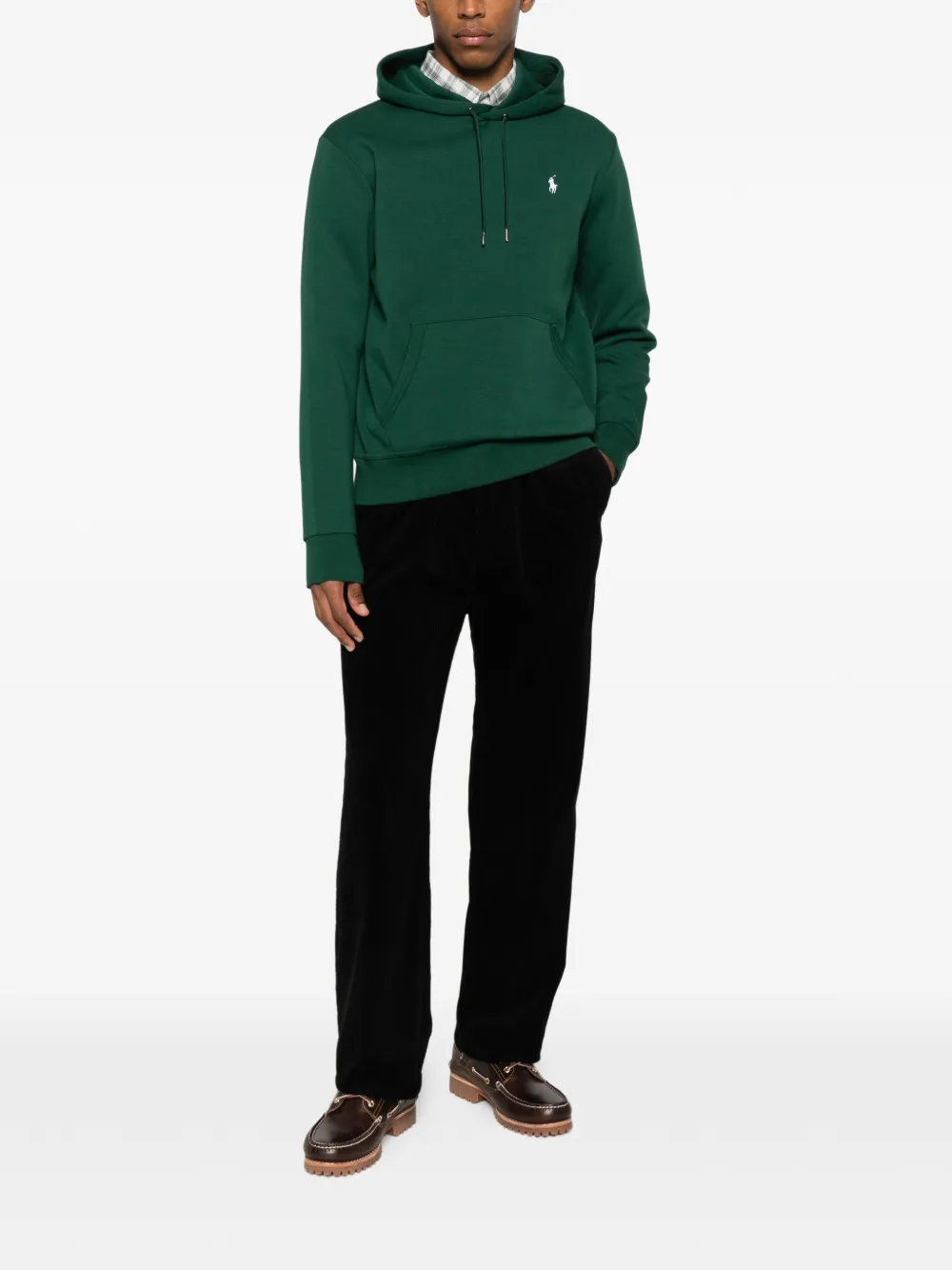 Polo Ralph Lauren Logo-embroidered Hoodie In Green