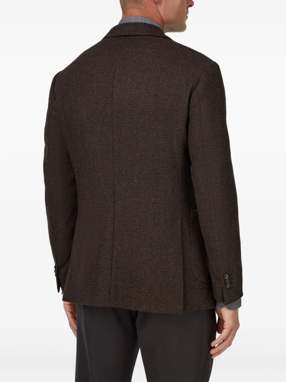 Boggi Milano Blazer met opgestikte zak Bruin