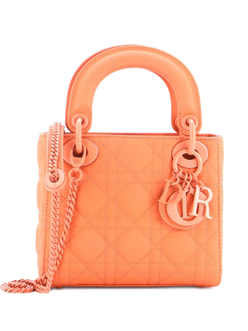 Pre-owned Dior Ultra Matte Lady  Chain Bag Cannage Quilt Calfskin Mini Shoulder Bag