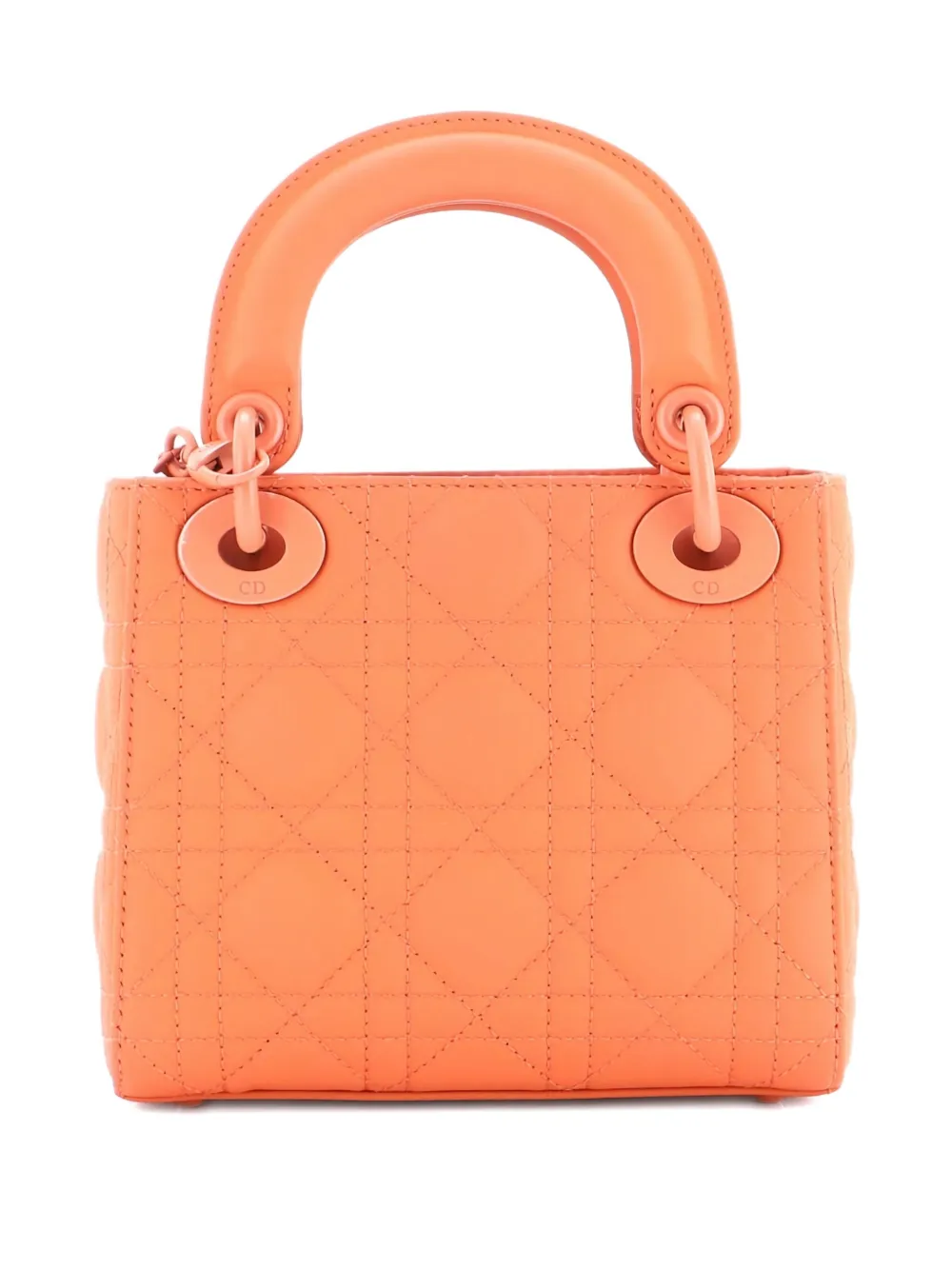 Pre-owned Dior Ultra Matte Lady Chain Bag Cannage Quilt Calfskin Mini Shoulder Bag