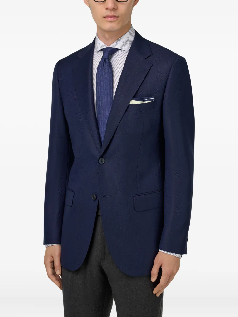 Boggi Milano Blazer met enkele rij knopen Blauw