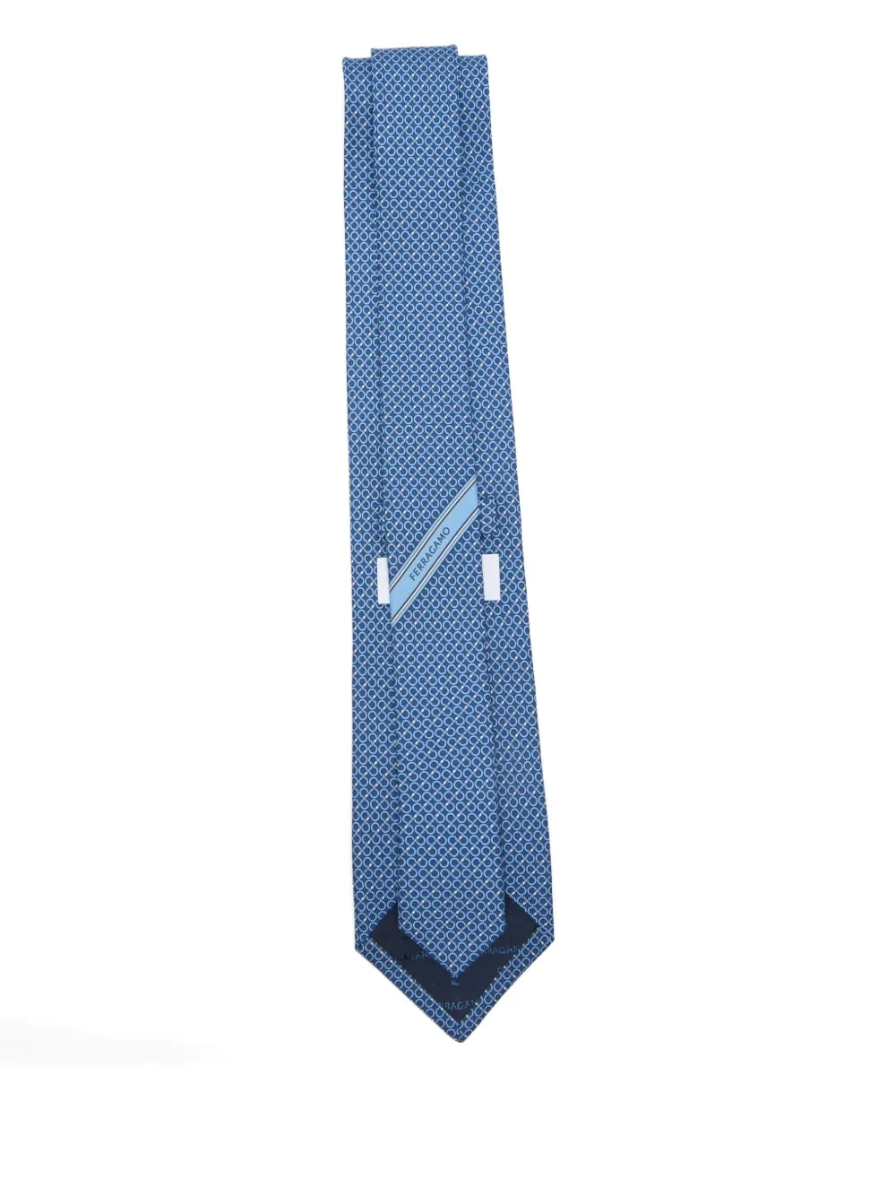 Ferragamo patterned tie - Blauw