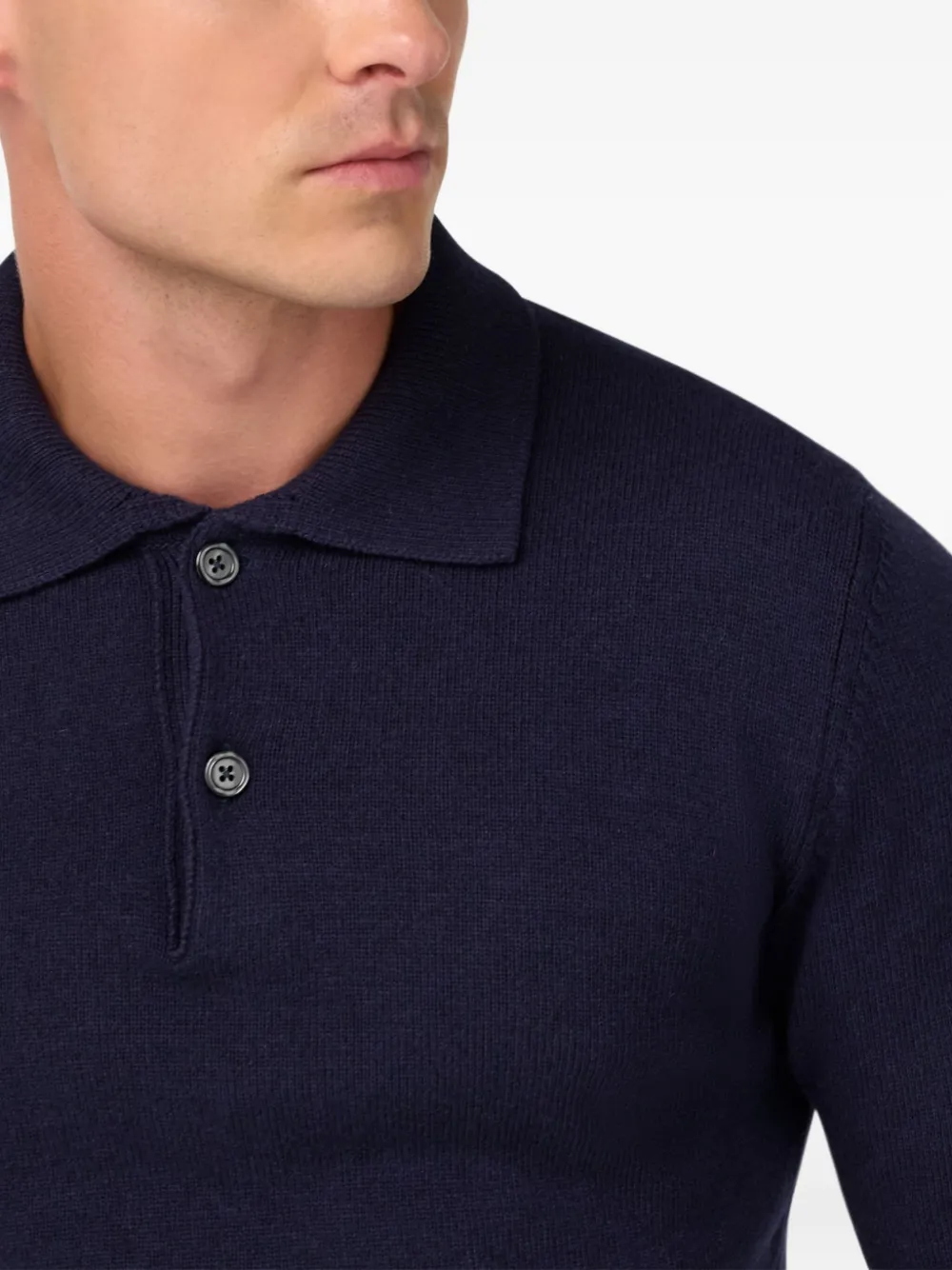 Boggi Milano Poloshirt met knopen Blauw