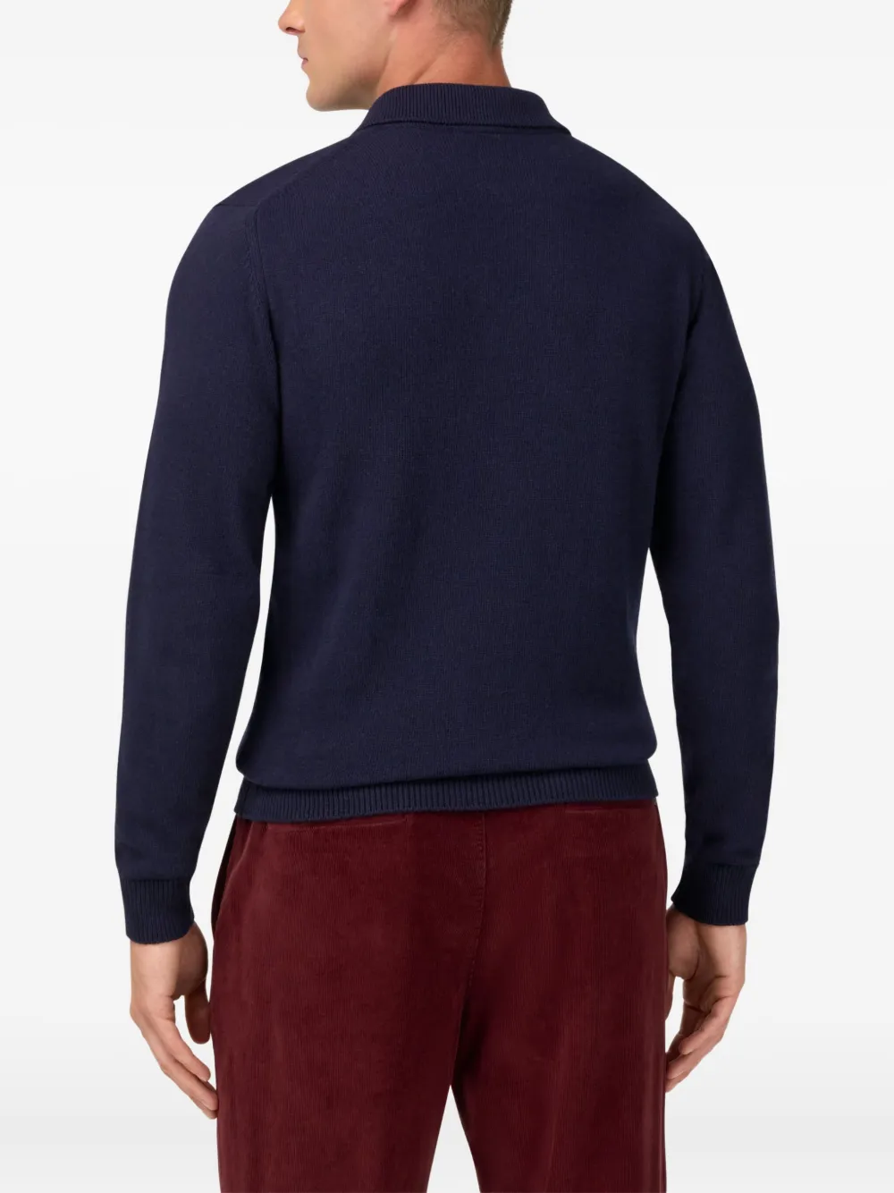 Boggi Milano Poloshirt met knopen Blauw