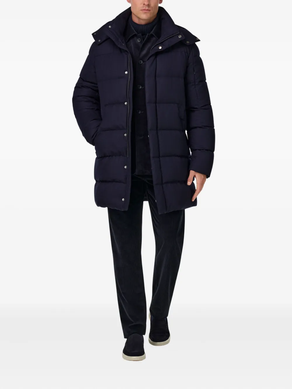Boggi Milano Gewatteerde jas - Blauw