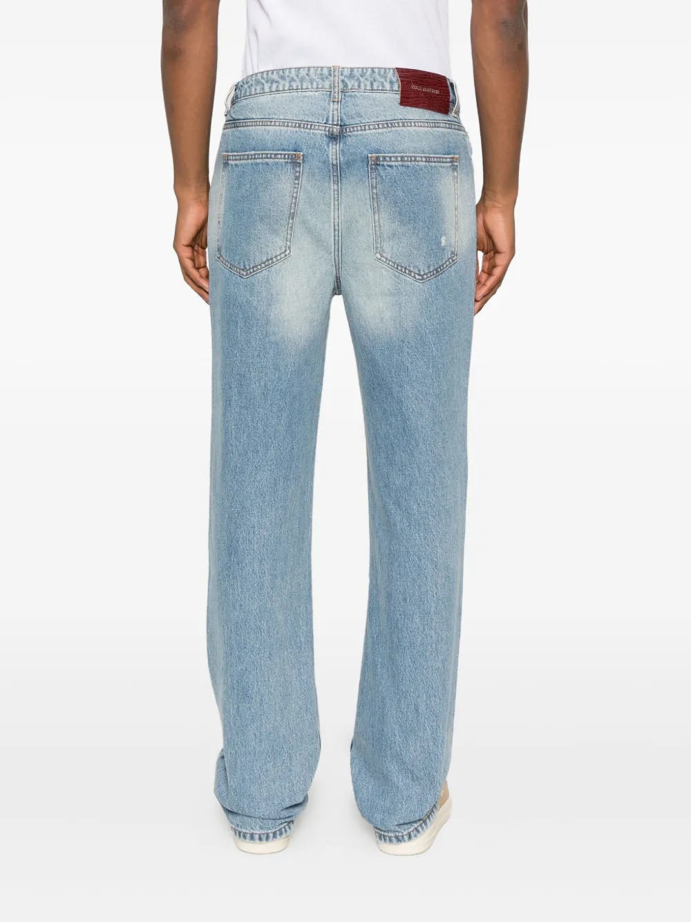 Cole Buxton Distressed Denim Jeans In Blue