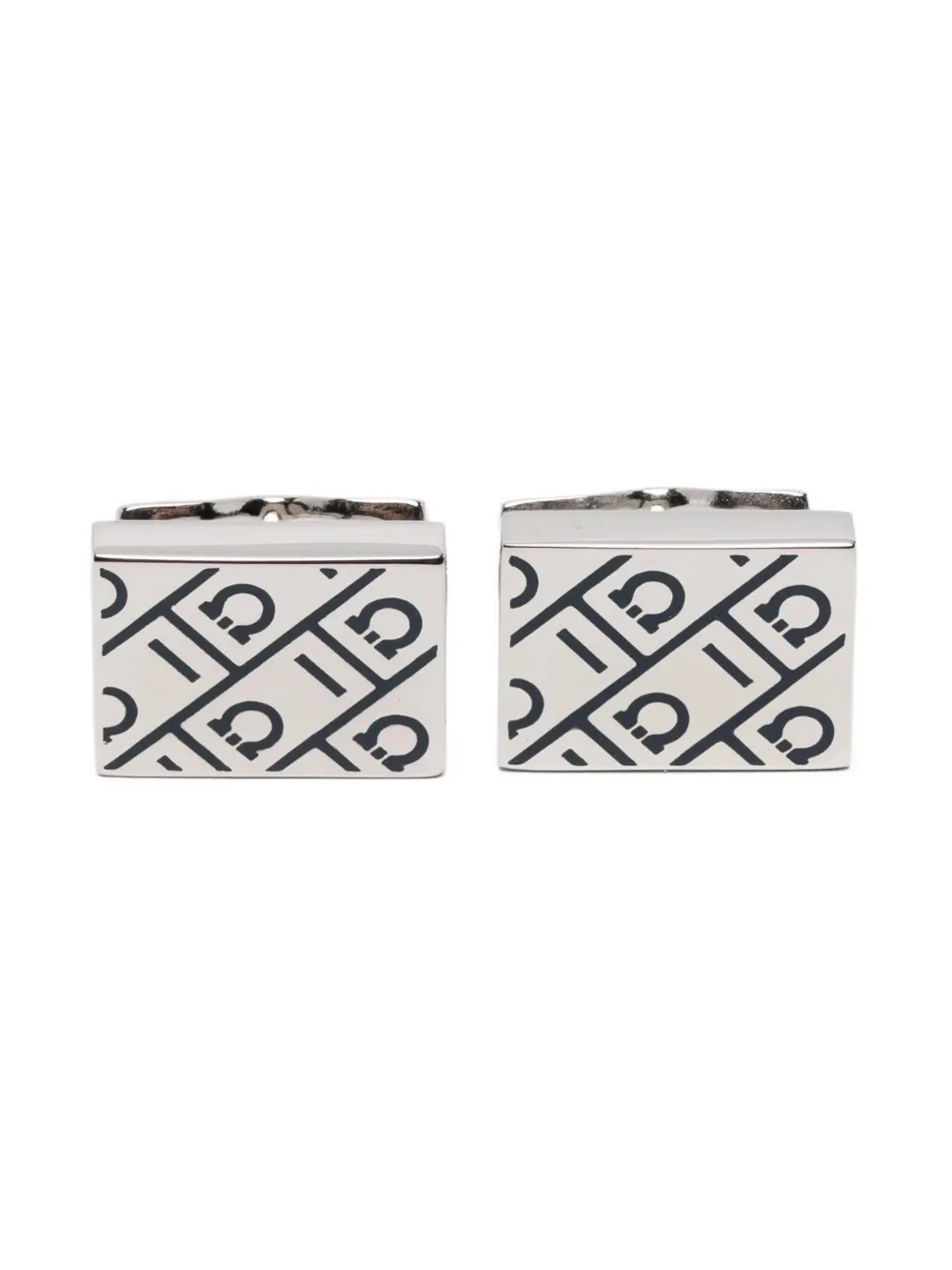 Ferragamo Patterned Square Cufflinks | argent | Image 1