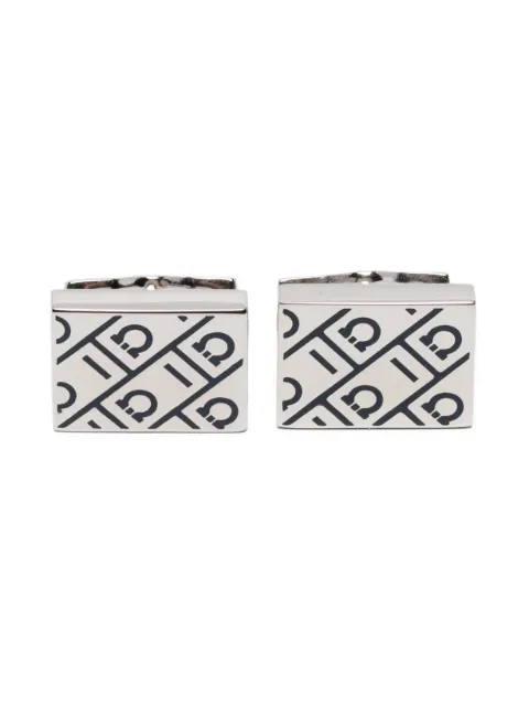 Ferragamo Patterned Square Cufflinks
