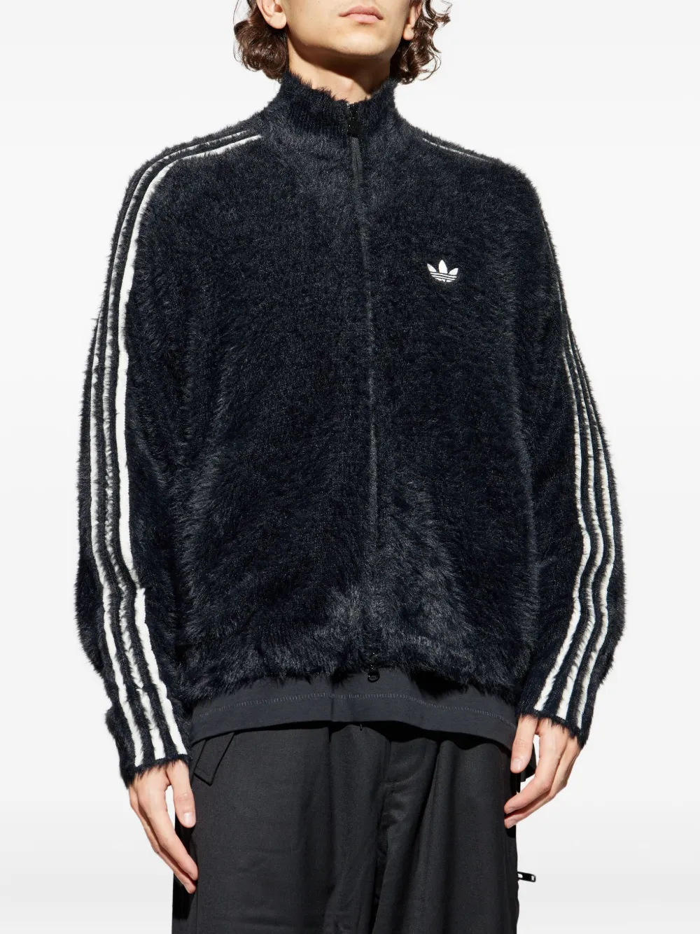 adidas Vest met 3 strepen en rits Zwart