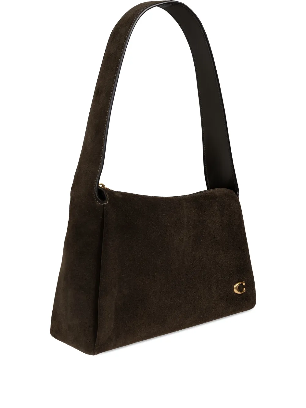 Coach Lola Logo-plaque Shoulder Bag In Brown