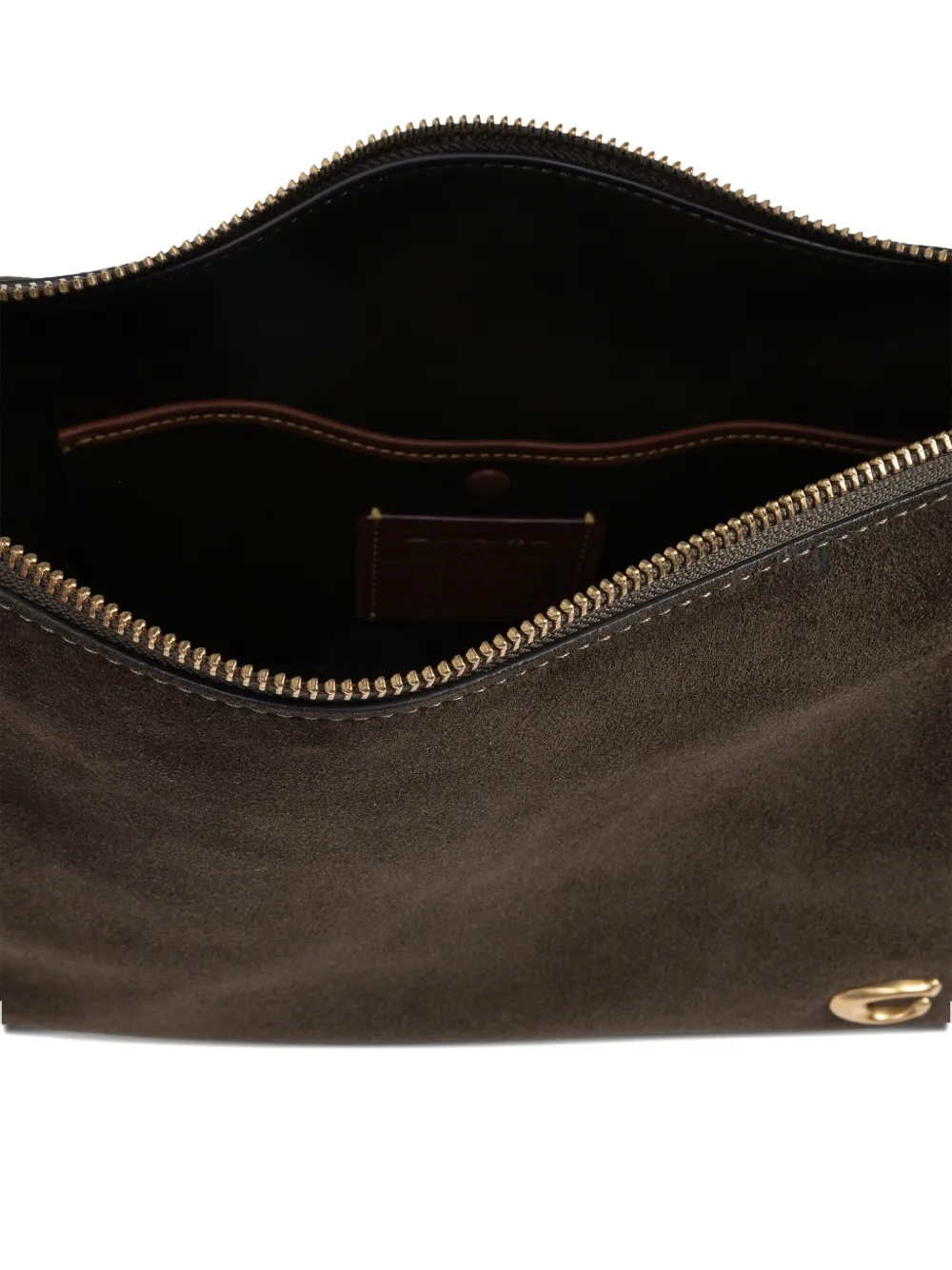 Coach Lola Logo-plaque Shoulder Bag In Brown