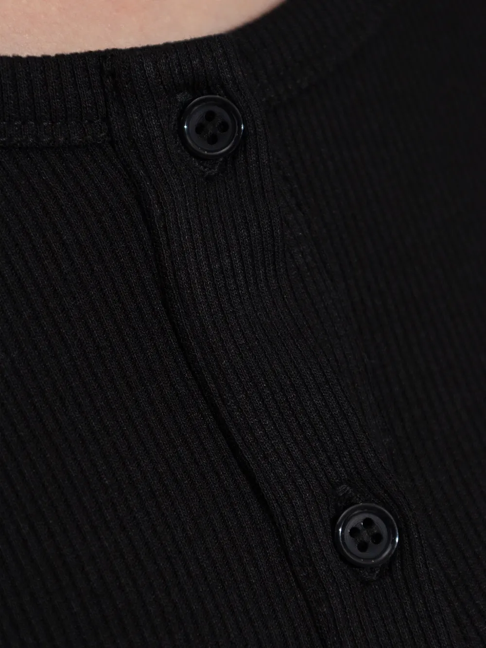 Munthe Grace Fine-ribbed Polo Top In Black