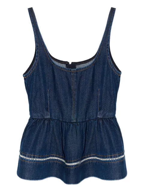 MUNTHE Rulst top med peplum-kant