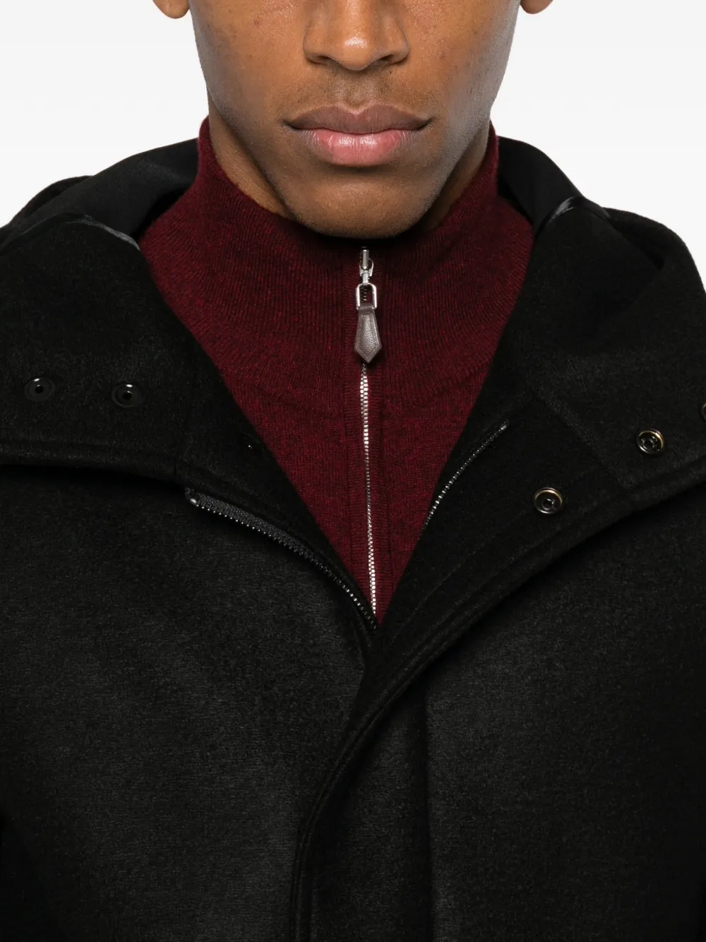 Colmar Hooded Coat In Black