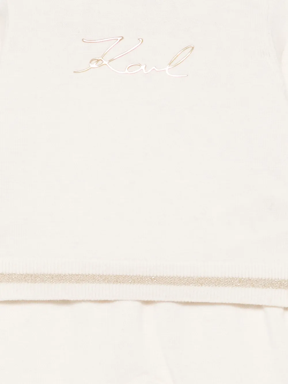 Karl Lagerfeld Kids Trainingspak met logodetail Beige