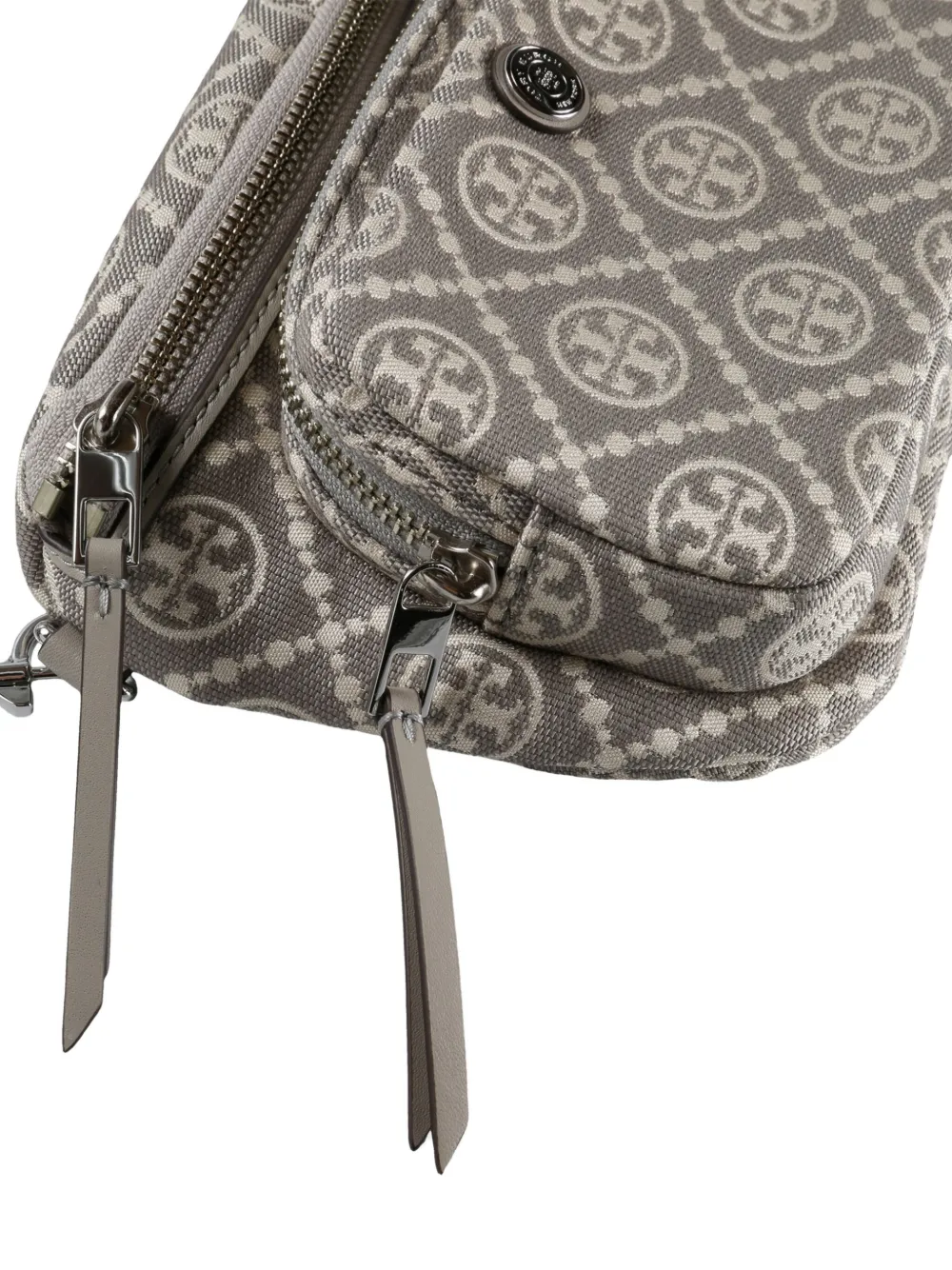 Tory Burch Logo Pattern Belt Bag In Gray