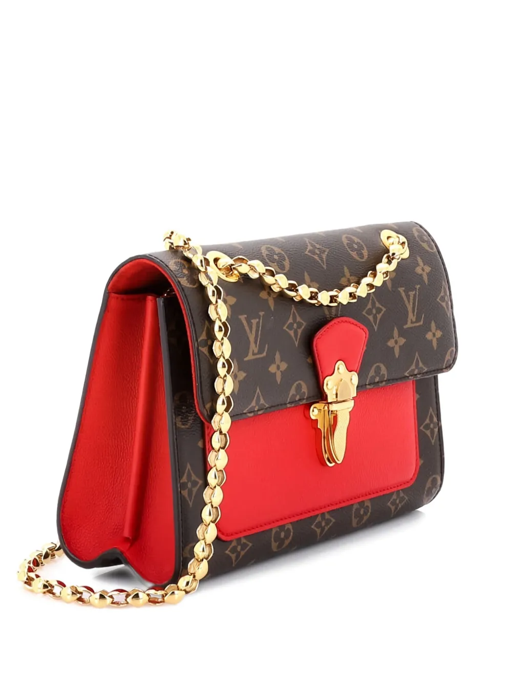 Pre-owned Louis Vuitton Victoire Handbag Monogram Canvas And Leather Shoulder Bag