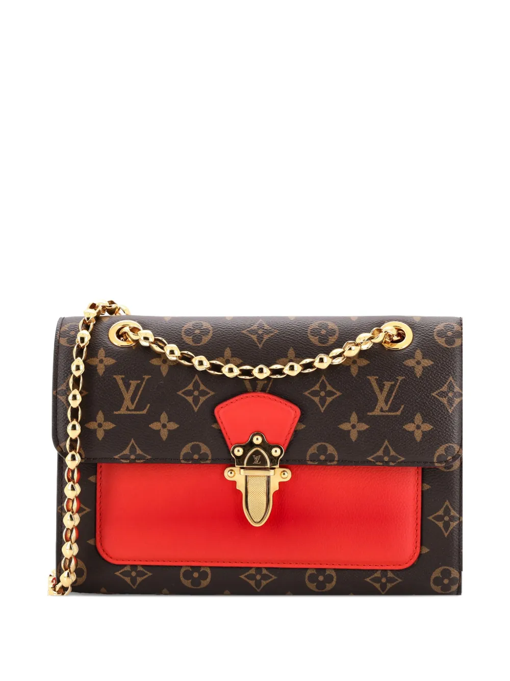 Pre-owned Louis Vuitton Victoire Handbag Monogram Canvas And Leather Shoulder Bag