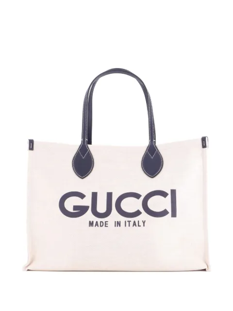 Gucci Pre-Owned Logo Shopper Printed Canvas Medium tote bag