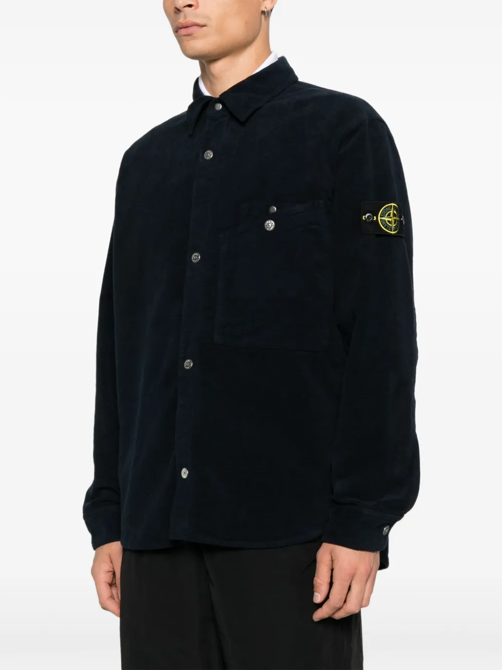 Stone Island Overhemd met zak Blauw