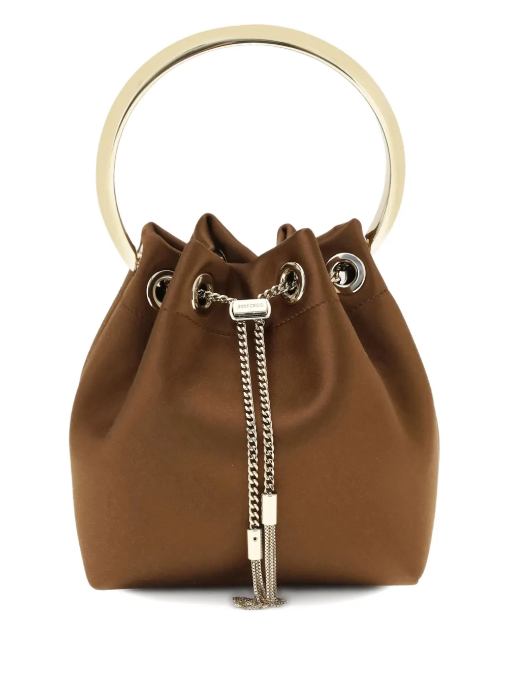 Jimmy Choo Bon Bon ring-handle bucket bag | Brown | Image 1