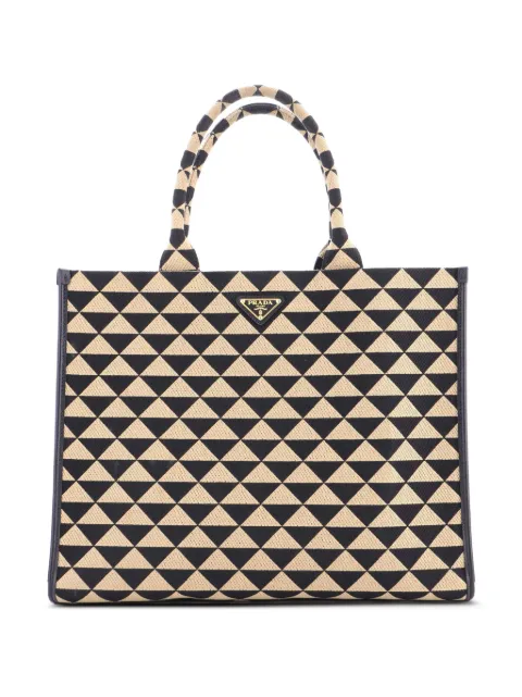 Prada Pre-Owned Symbole Shopper Jacquard Large tote bag