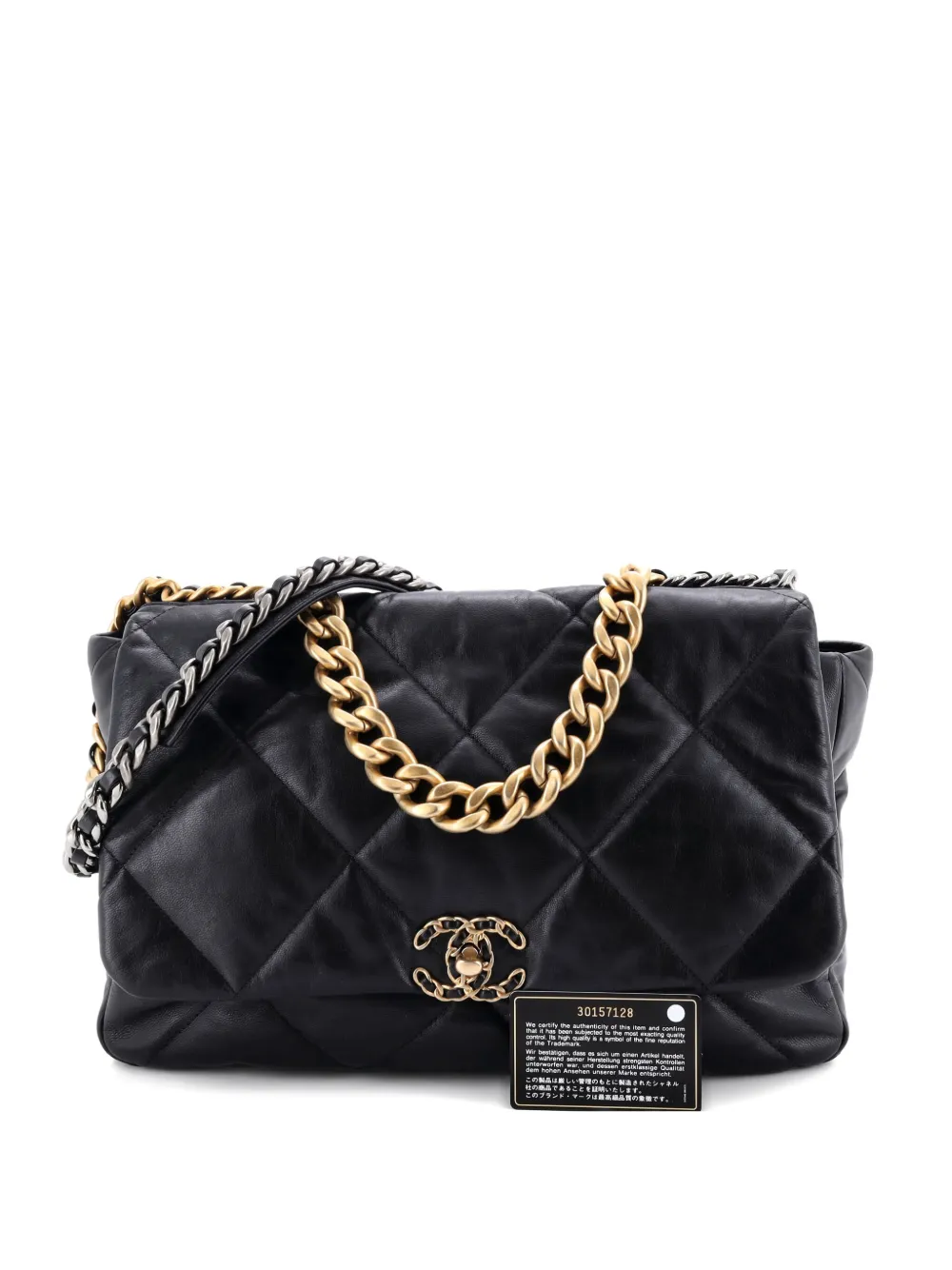 Pre-owned Chanel 19 Flap Bag Quilted Leather Maxi Crossbody Bag