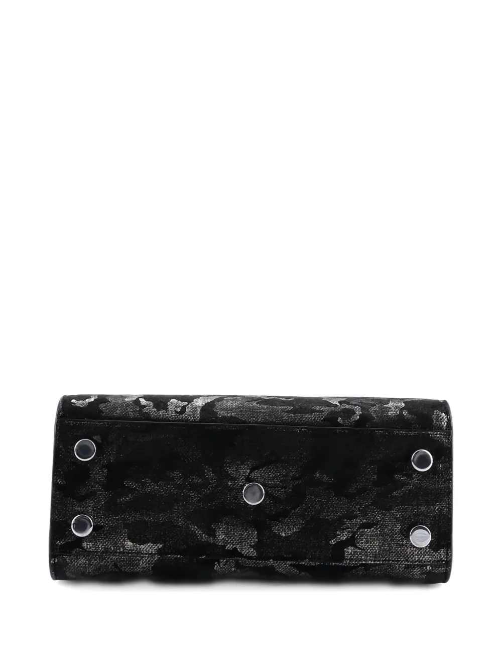 Pre-owned Saint Laurent Sac De Jour Nm Bag Printed Suede And Leather Nano Shoulder Bag In Black