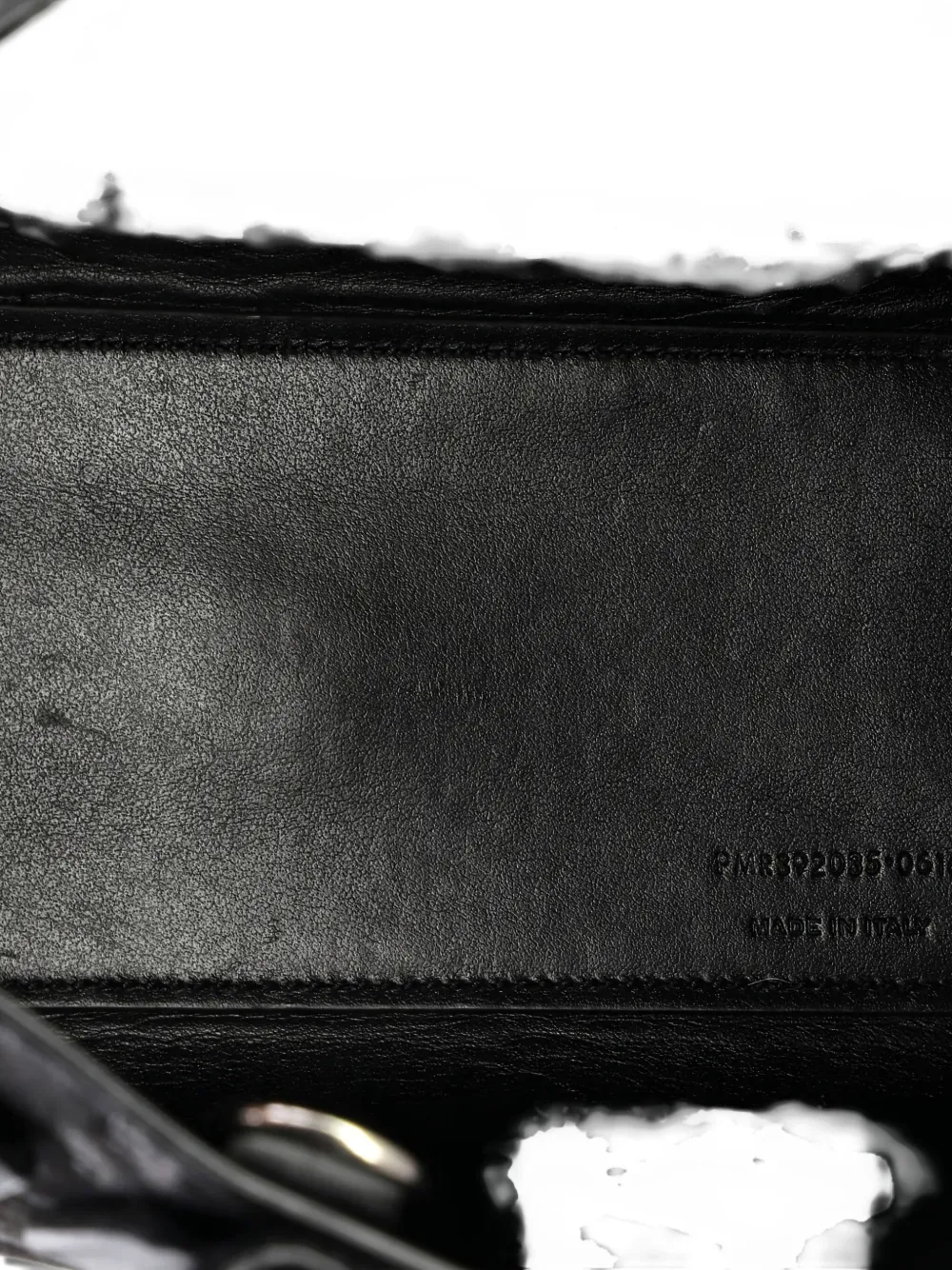 Pre-owned Saint Laurent Sac De Jour Nm Bag Printed Suede And Leather Nano Shoulder Bag In Black