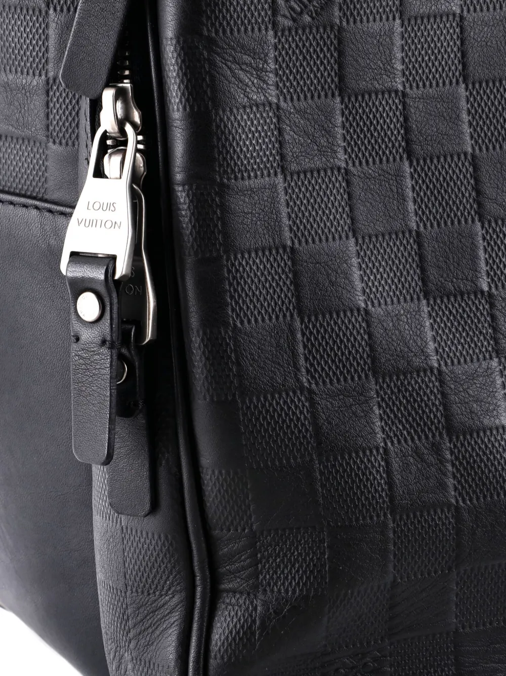 Pre-owned Louis Vuitton Michael Nm Damier Infini Leather Backpack In Black
