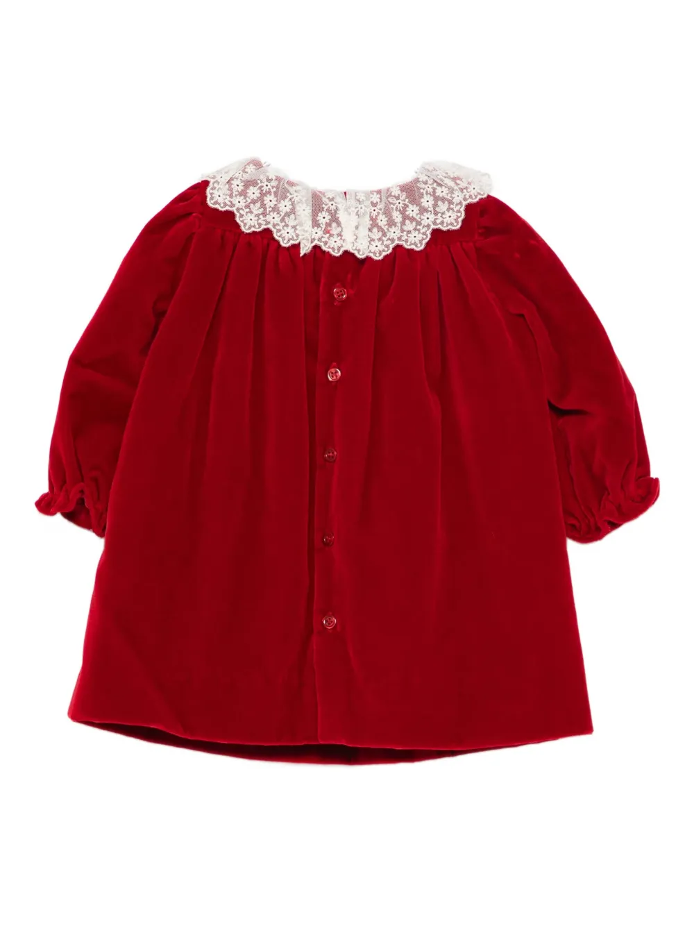 Bonpoint Jaylisa lace-collar dress - Rood